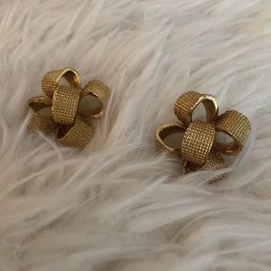 Lilly Pulitzer Gold Ribbon Bow Earrings